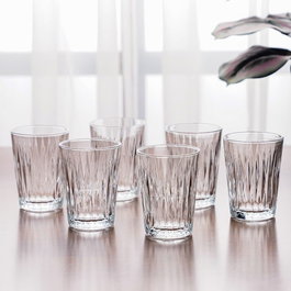 Hermia Set de Vasos de Vidrio Transparente 250 ml (3 Piezas)